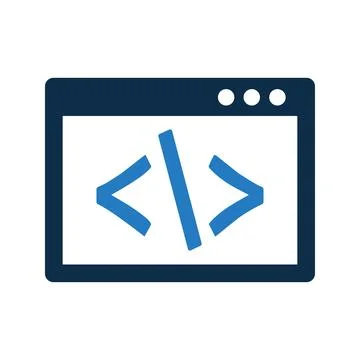 Code, coding, html icon, vector Stock Illustration