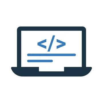 Code, coding icon. Simple editable vector illustration. Stock Illustration
