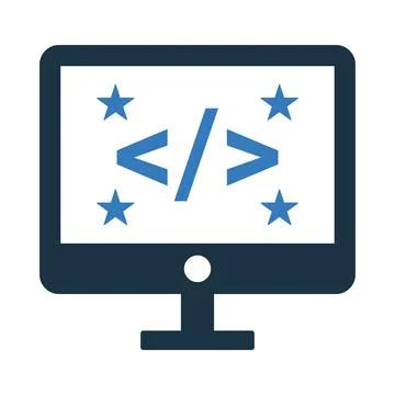 Code, coding, programming icon. Simple editable vector illustration. Stock Illustration