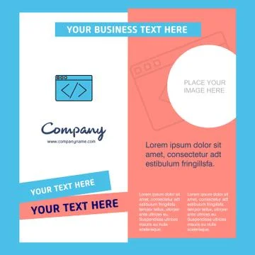 Code Company Brochure Template. Vector Busienss Template 스톡 일러스트