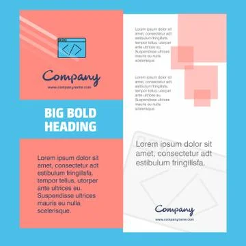 Code Company Brochure Title Page Design. Company profile, annual report, pres 스톡 일러스트
