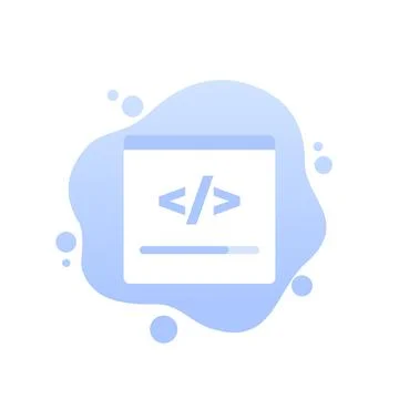 Code compilation icon for web and apps 스톡 일러스트