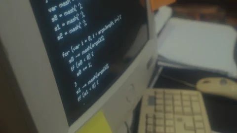 Code On Computer Screen Close-up Stock-Footage 244942966