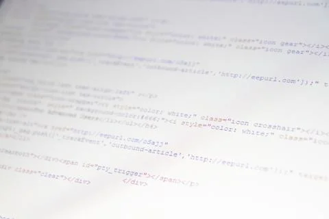 Code on computer screen Stock-Fotos