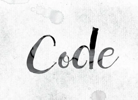 Code Concept Painted in Ink Stock-Illustration