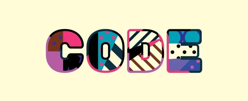 Code Concept Word Art Illustration Stock-Illustration