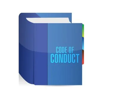Code of conduct book illustration Illustrazione stock