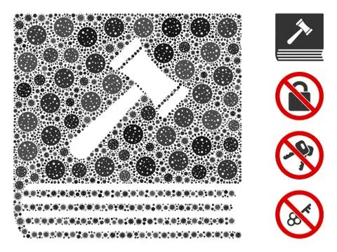 Code of Conduct Collage of CoronaVirus Elements Stock Illustration