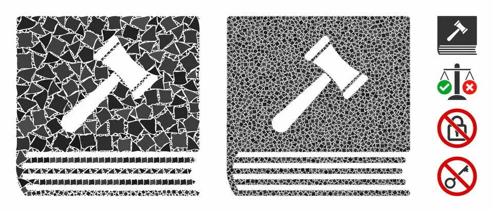 Code of conduct Composition Icon of Bumpy Pieces Illustrazione stock