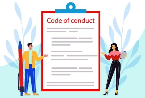 Code of Conduct Concept Illustration Stock Illustration