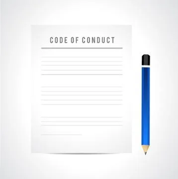 Code of conduct paper 스톡 일러스트