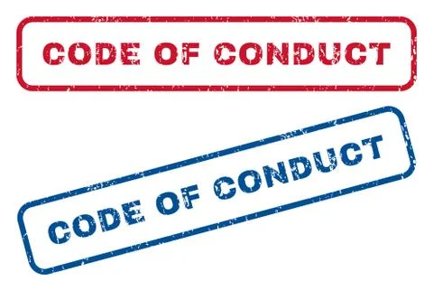Code Of Conduct Rubber Stamps Stock Illustration
