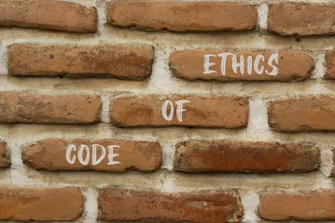 Code of conduct symbol. Concept words Code of conduct on brick wall. Beautifu Stock-Fotos