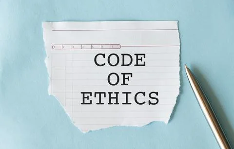 Code of Conduct Text written on of page. Motivation concept image Stock-Fotos