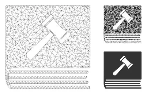 Code of Conduct Vector Mesh Network Model and Triangle Mosaic Icon Stockillustratie
