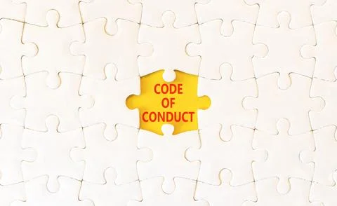 Code of conduct words symbol. Concept words Code of conduct on beautiful ye.. Stock Photos