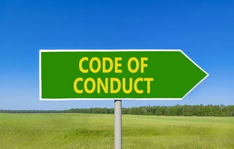 Code of conduct words symbol. Concept words Code of conduct on beautiful gr.. Stockfoto's