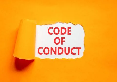 Code of conduct words symbol. Concept words Code of conduct on beautiful wh.. 스톡 사진