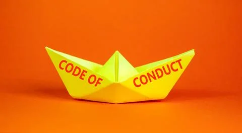 Code of conduct words symbol. Concept words Code of conduct on beautiful ye.. Stockfoto's