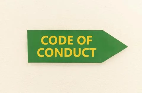 Code of conduct words symbol. Concept words Code of conduct on beautiful gr.. 스톡 사진