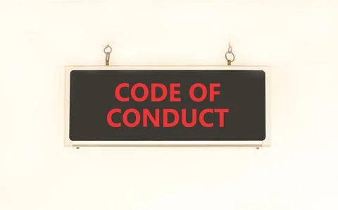 Code of conduct words symbol. Concept words Code of conduct on beautiful bl.. 스톡 사진