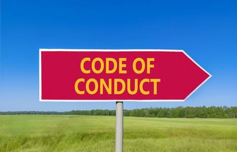 Code of conduct words symbol. Concept words Code of conduct on beautiful re.. 스톡 사진
