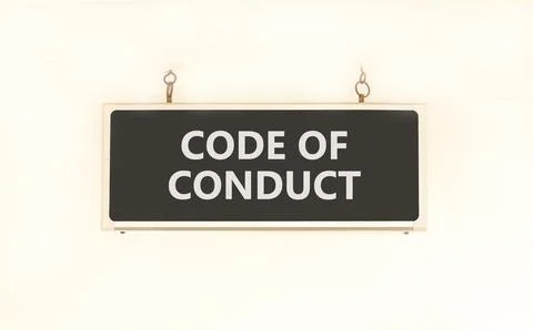 Code of conduct words symbol. Concept words Code of conduct on beautiful bl.. 写真素材