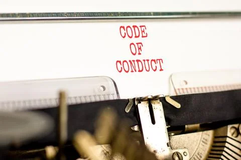 Code of conduct words symbol. Concept words Code of conduct typed on beauti.. 스톡 사진