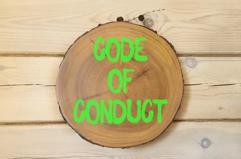 Code of conduct words symbol. Concept words Code of conduct on beautiful wo.. 스톡 사진