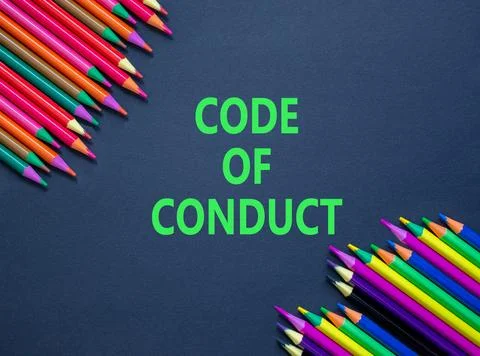 Code of conduct words symbol. Concept words Code of conduct on beautiful blac 스톡 사진