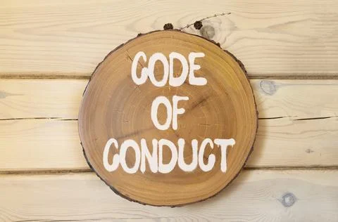 Code of conduct words symbol. Concept words Code of conduct on beautiful wo.. 스톡 사진