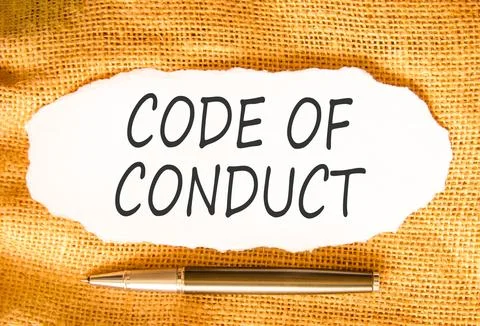 Code of conduct words symbol. Concept words Code of conduct on beautiful wh.. 写真素材