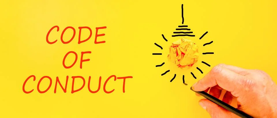 Code of conduct words symbol. Concept words Code of conduct on beautiful ye.. 写真素材