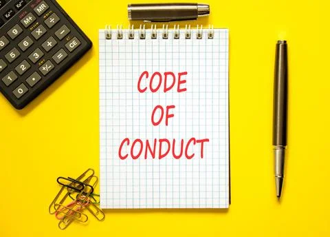 Code of conduct words symbol. Concept words Code of conduct on beautiful wh.. 写真素材