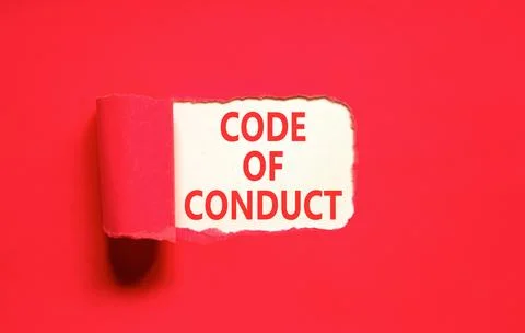 Code of conduct words symbol. Concept words Code of conduct on beautiful wh.. Stock Photos