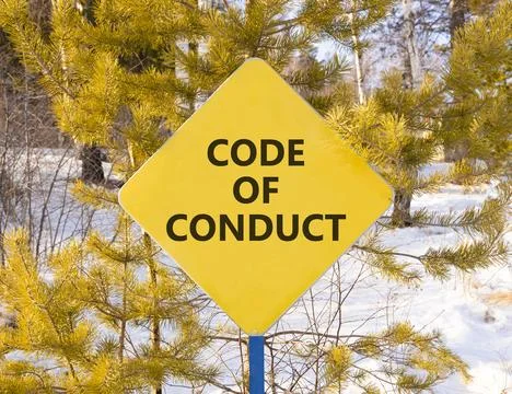 Code of conduct words symbol. Concept words Code of conduct on beautiful ye.. 写真素材