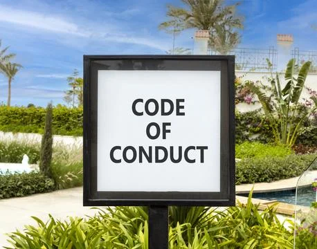 Code of conduct words symbol. Concept words Code of conduct on beautiful wh.. 写真素材