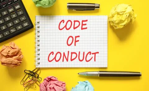 Code of conduct words symbol. Concept words Code of conduct on beautiful wh.. 写真素材