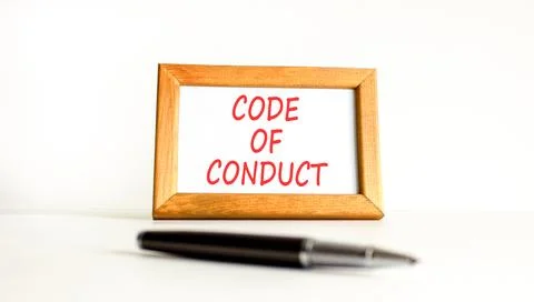 Code of conduct words symbol. Concept words Code of conduct on beautiful wo.. 写真素材