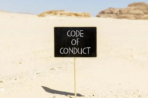 Code of conduct words symbol. Concept words Code of conduct on beautiful bl.. 写真素材
