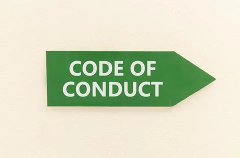 Code of conduct words symbol. Concept words Code of conduct on beautiful gr.. 写真素材