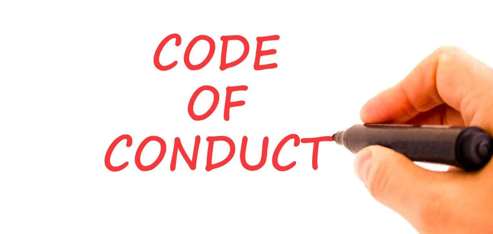 Code of conduct words symbol. Concept words Code of conduct on beautiful whit 写真素材