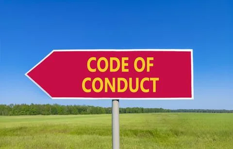 Code of conduct words symbol. Concept words Code of conduct on beautiful re.. Stock Photos