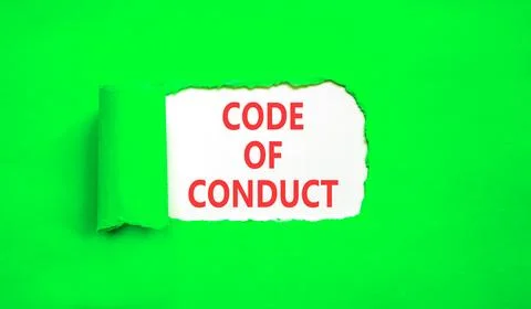 Code of conduct words symbol. Concept words Code of conduct on beautiful wh.. 스톡 사진