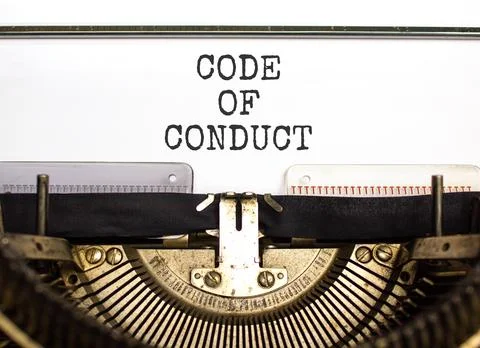 Code of conduct words symbol. Concept words Code of conduct typed on beauti.. 스톡 사진