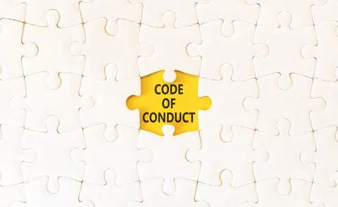 Code of conduct words symbol. Concept words Code of conduct on beautiful ye.. 스톡 사진