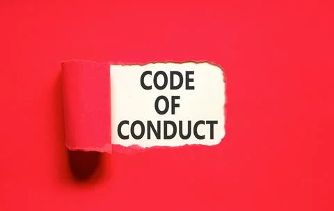 Code of conduct words symbol. Concept words Code of conduct on beautiful wh.. 스톡 사진