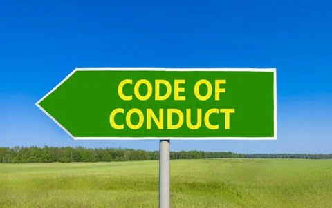 Code of conduct words symbol. Concept words Code of conduct on beautiful gr.. 스톡 사진