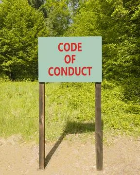 Code of conduct words symbol. Concept words Code of conduct on beautiful gr.. 스톡 사진
