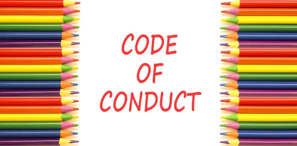 Code of conduct words symbol. Concept words Code of conduct on beautiful wh.. Stock Photos